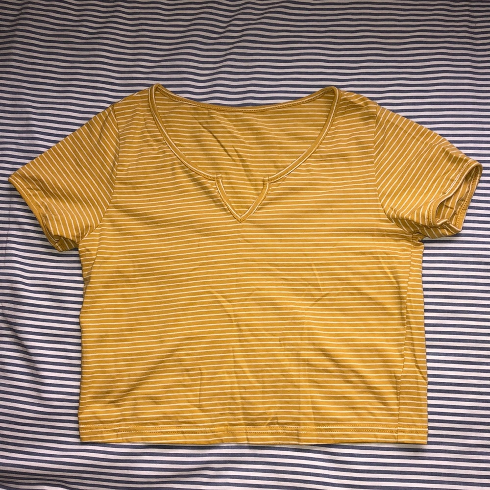 stripped cropped shirt